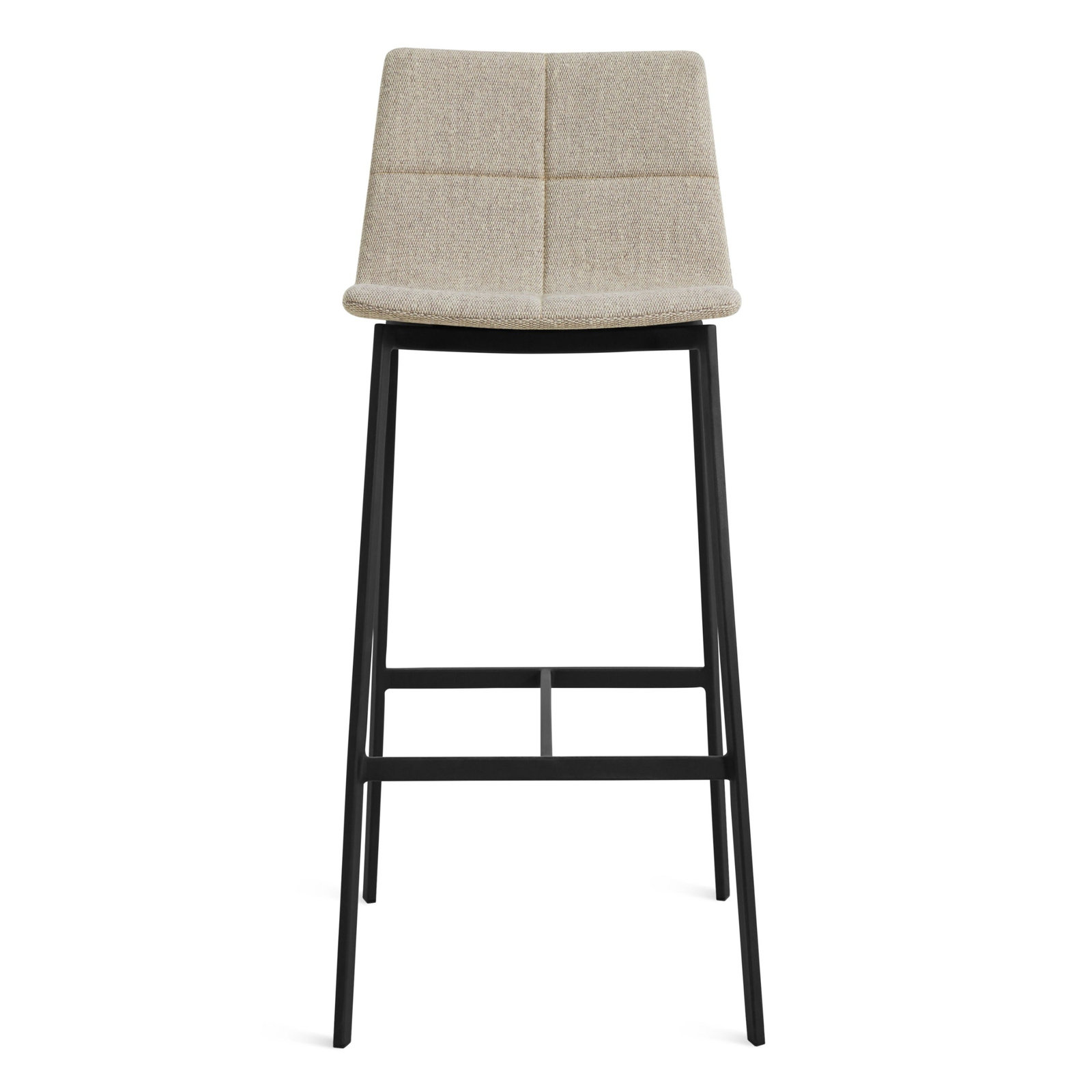 Between Us Stool, Tait Stone Textured Basketweave, Black, Bar Stool (31" Seat Height)