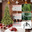 Arbre de Noël artificiel illuminé 6 pi, feuillage mélangé PE / PVC, 1763 pointes de branches, 500 lumières UL, branches articulées, base large et support en métal stable-1118126991