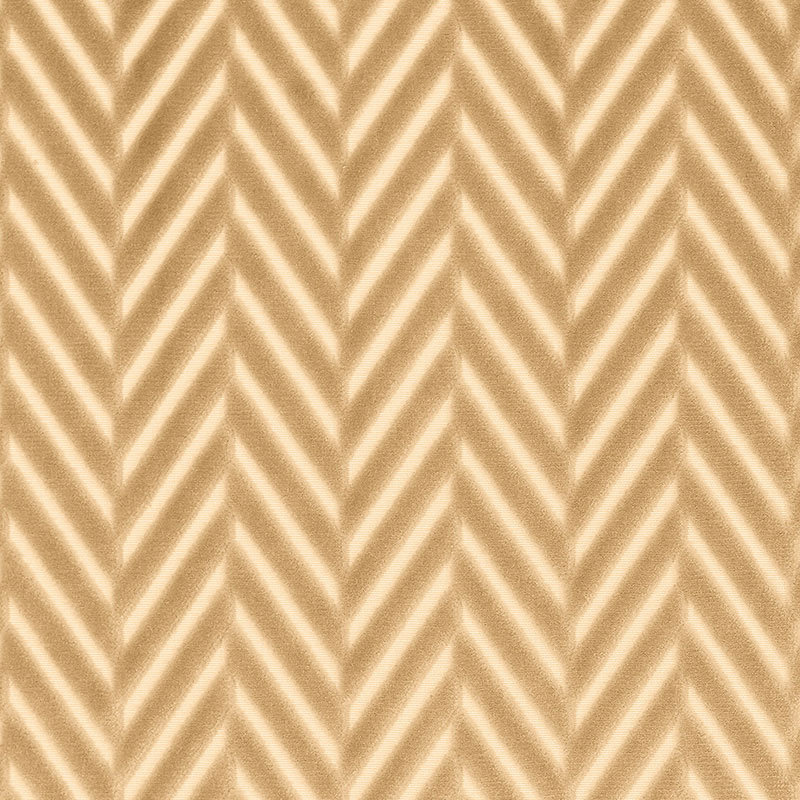 Tissu Regent en velours à chevrons, Champagne