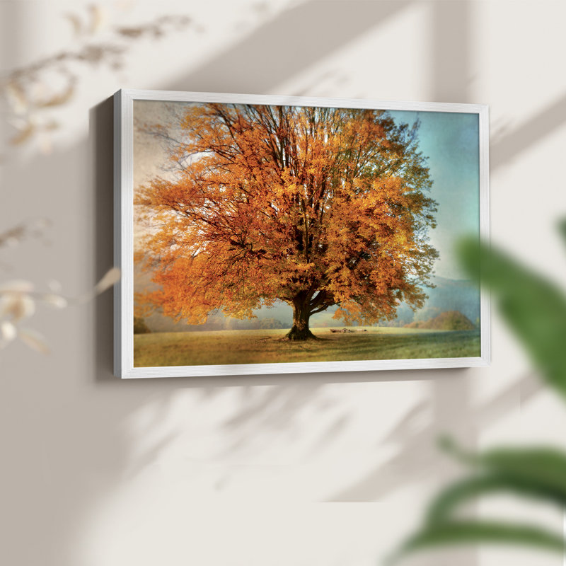 «Autumn's Passion» - reproduction encadrée - Restickable, H 16 po x l 20 po, Blanc