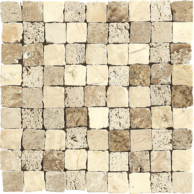 Rabat 1" x 1" Marble Grid Mosaic Wall & Floor Tile