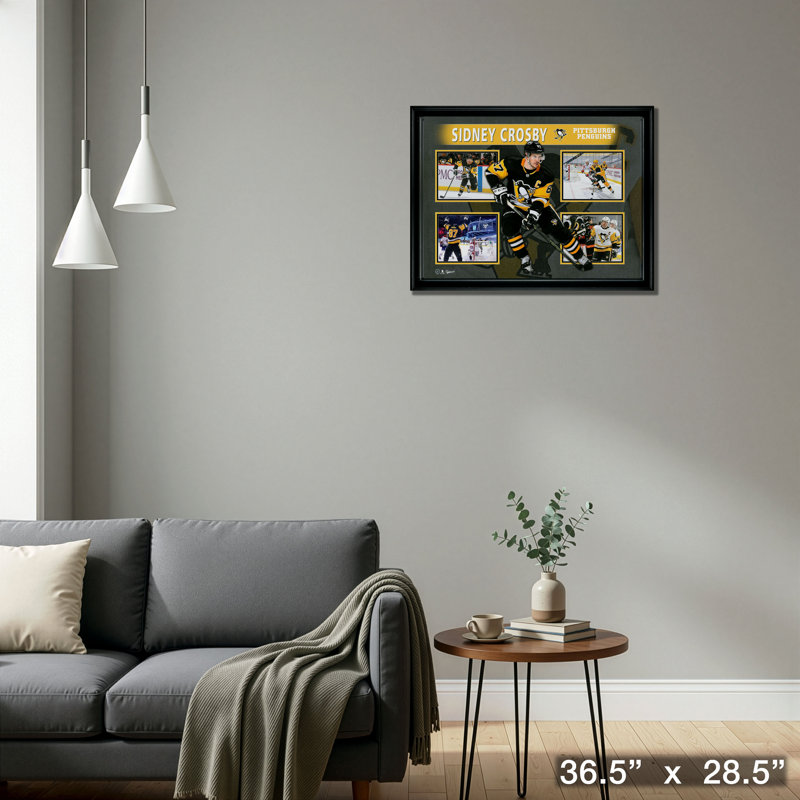 Sidney Crosby, collage de 4 photos encadrées, pingouins de Pittsburgh