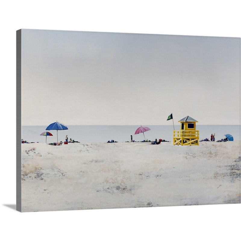 « soleil et sable i », peinture sur toile, Toile tendue, H 12 po x l 16 po x P 1,25 po