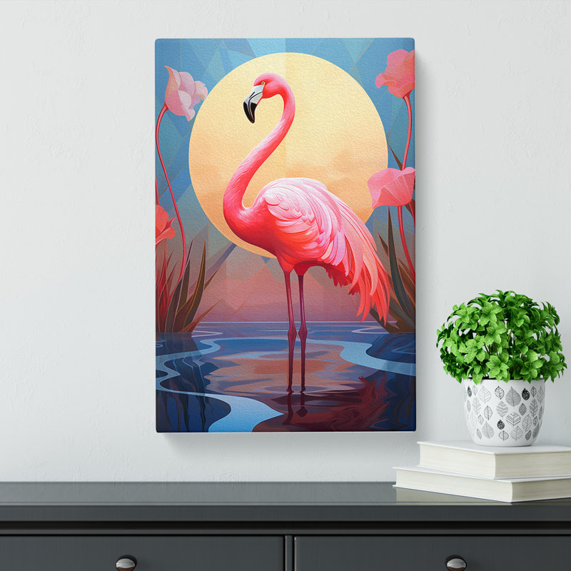 Flamingo - Wrapped Canvas, 50cm H x 35cm W x 3cm D