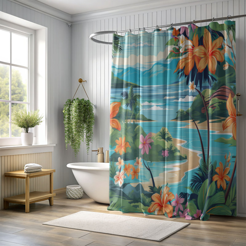 Rideau de douche Isle - Premium, H 74 po x l 71 po