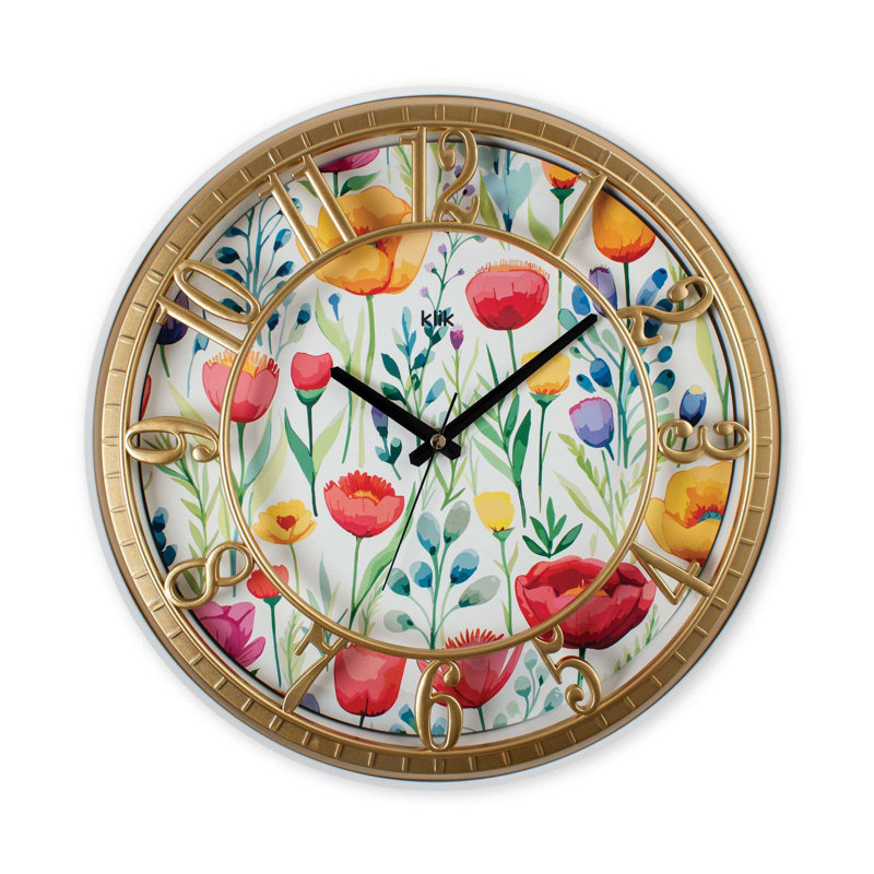 Horloge murale élégante 15,7 po x 15,7 po | Fabrication à mouvement silencieux, 90% plastique / 10% verre | Parfait pour la décoration de la maison ou du bureau, ce garde-temps élégant et silencieux convient à toutes les pièces
