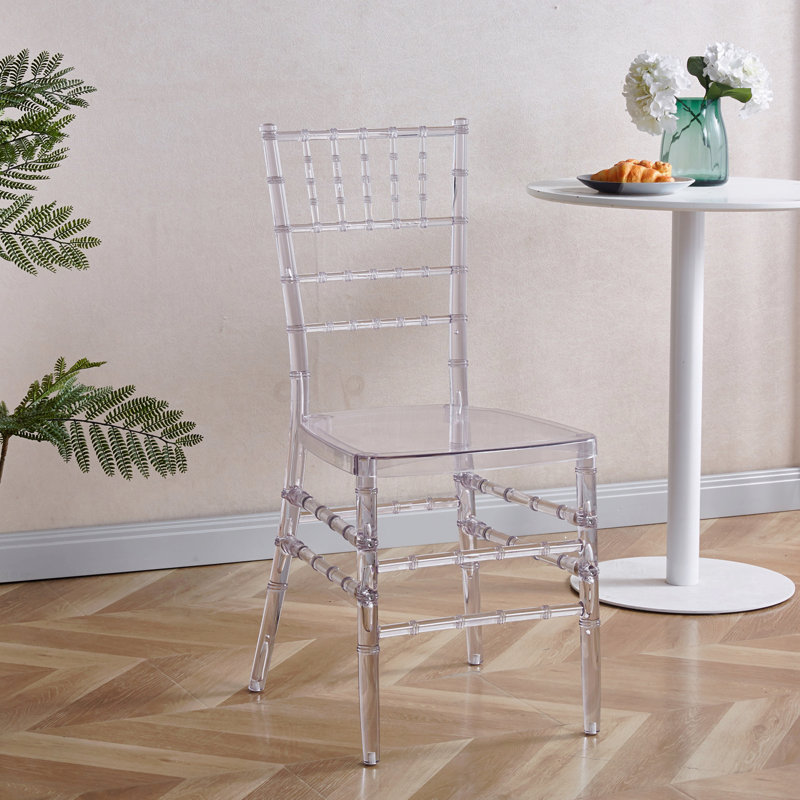 Chaise d'appoint de mariage, ensemble de salle à manger de base, ensemble de 4, siège en plastique