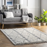 Geometric Beige Area Rug