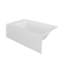 SIGNATURE® Rectangle Flat Front 6632 Skirted Whirlpool with Heater LH White-1950037412-1950037435
