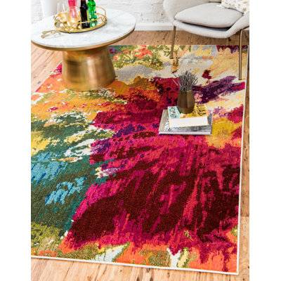 Rizer Washable Floral Indoor Rug