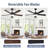 Cissline （ Set of 2 ) 52" Modern Black Ceiling Fan with Light and Remote for Bedroom/Living Room/Office Room