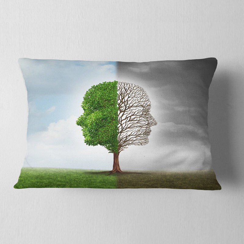 Human Emotion - Abstract Printed Throw Pillow