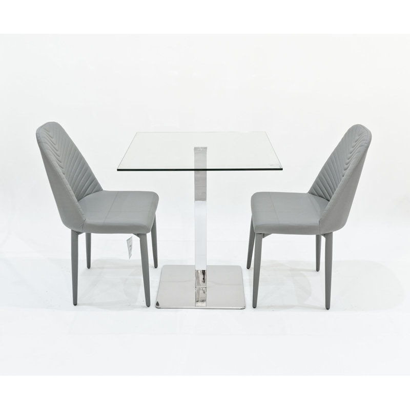 Derose 2 - Person Dining Set, Grey
