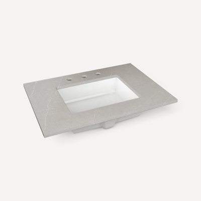 Dessus de meuble-lavabo en pierre de quartz