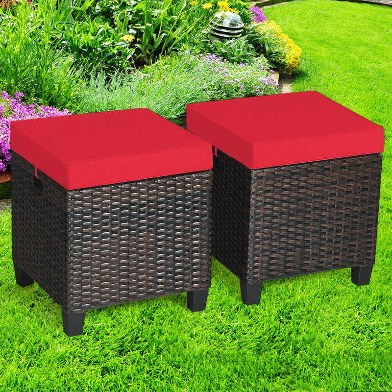 Wicker Outdoor Ottoman