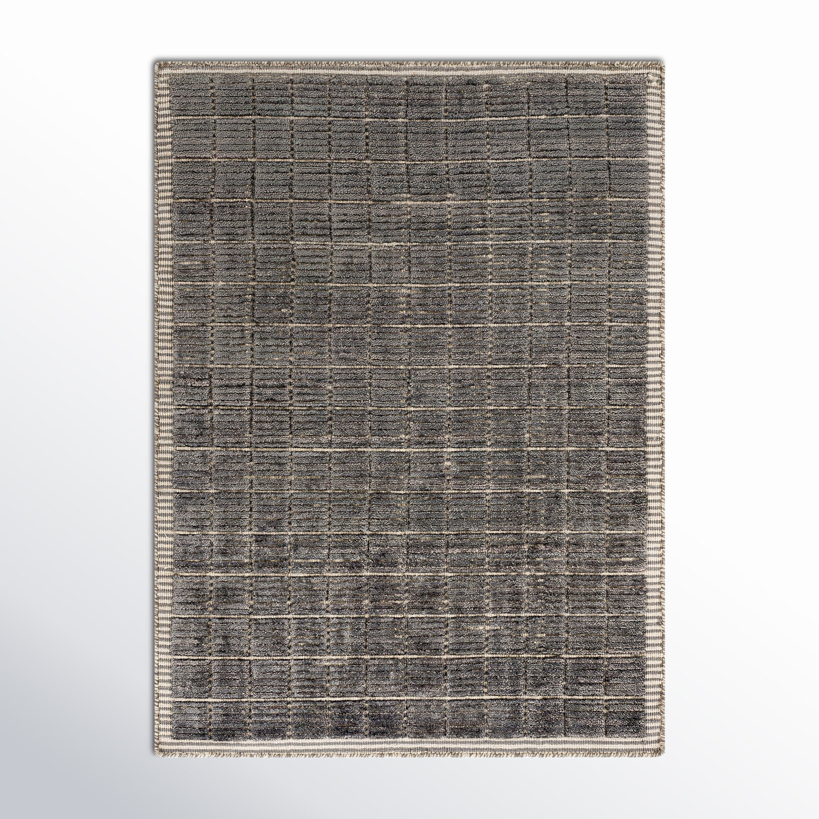 Jacey Handmade Tufted Charcoal Gray Area Rug, Rectangle 10' x 14'