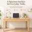 Bureau en bois massif 47 po avec 3 tiroirs pour bureau à domicile 47 po-548897303