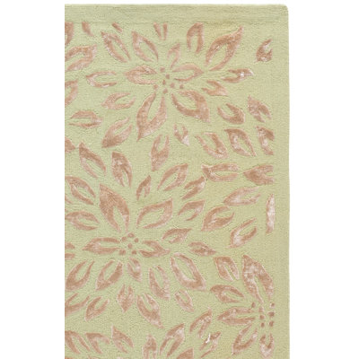 Bourque Hand Tufted Wool Floral Rug