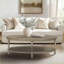 Table basse ovale en bois récupéré de style campagnard avec tablette de rangement fixe pour le salon