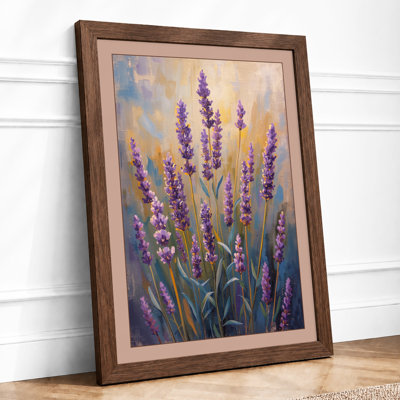 Lavender Spikes Botanical - Framed Print