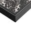 Plateau de service en bois à imprimé léopard avec cadre noir, plateau rectangulaire décoratif pour console et entrée-557024264