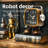 Retro Steampunk Style Robot Clock
