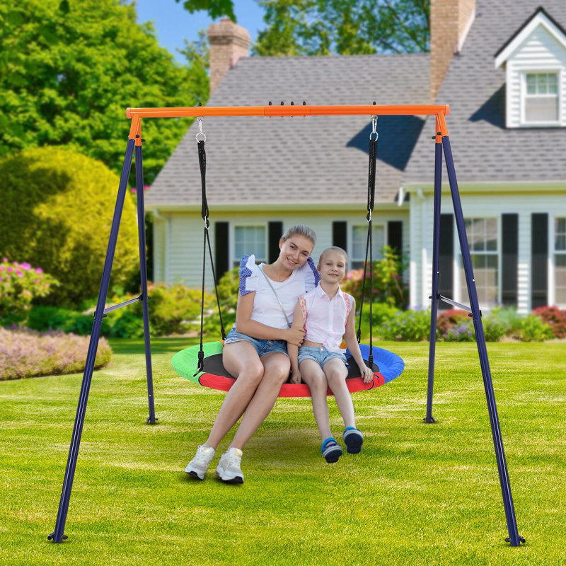 Babevy Metal Swing Set with 1 Swing(s)