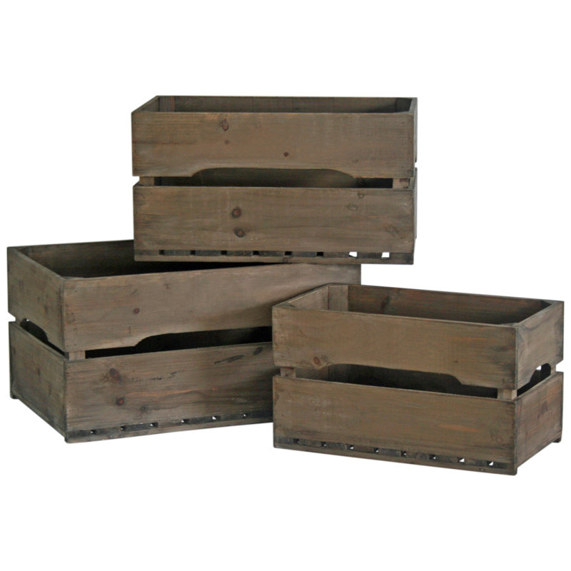 August Grove Solid Wood Bin