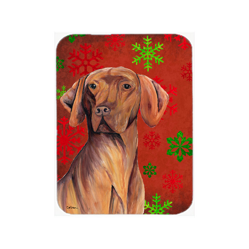 Planche à découper en verre vizslae allée de vacances Ashlynn, Rouge / Vert
