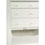 Commode 3 tiroirs, finition blanche