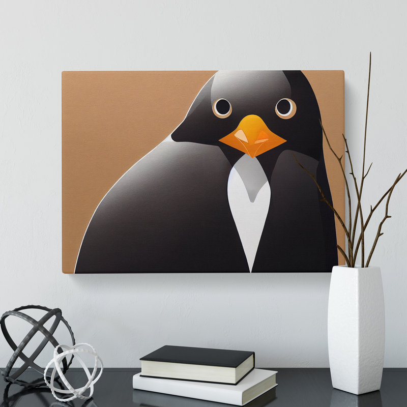 Modern Penguin Abstract - Wrapped Canvas, 50cm H x 76cm W x 3cm D