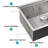Undermount Workstation Kitchen Sink Single Bowl