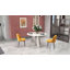 Chaise d'appoint en velours jaune