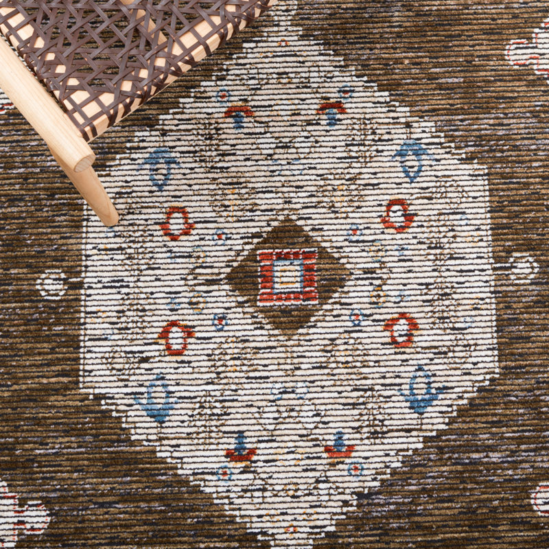 Sierra Ivory and Olive Green Hand-knotted Wool Rug 4' x 6'