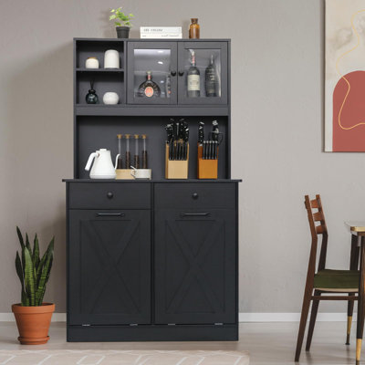 Double Tilt Out Trash Cabinet Trash Can - 10x2 Gallons (Trash Bins Not Included) 1 PC