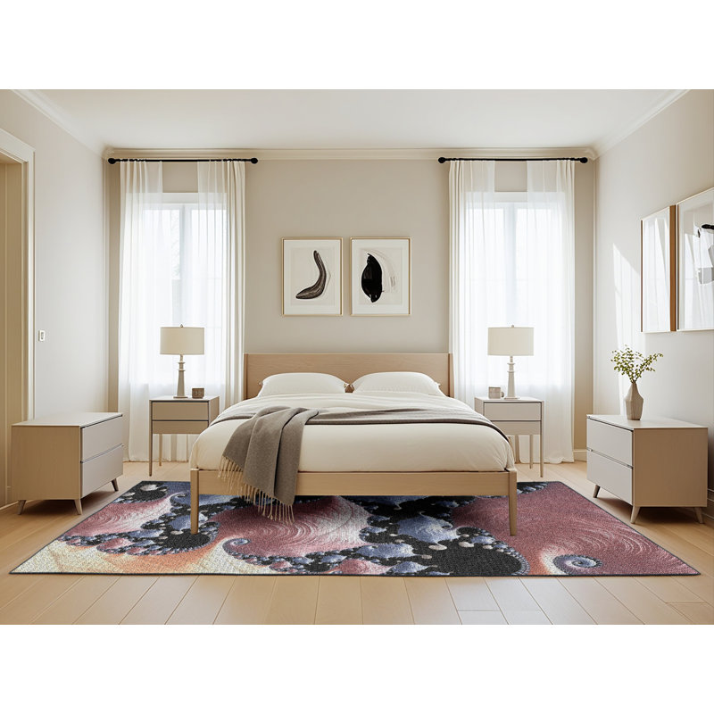 Abstract Indoor Rug, Rectangle 5' x 8'