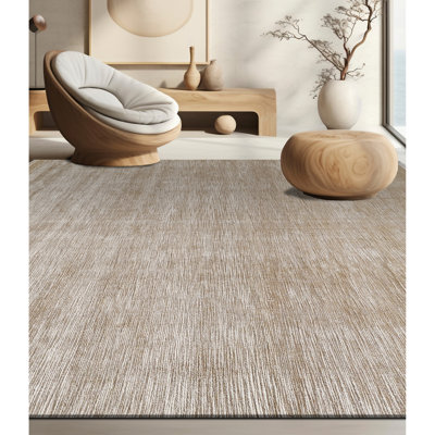 High-Quality Hand-Knotted Beige Area Rug