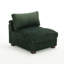 Upholstered Faux Rabbit Fur Flannel Armless Chair with Pillow Back, Single Chair Module Part For Sectional Sofa-256072442