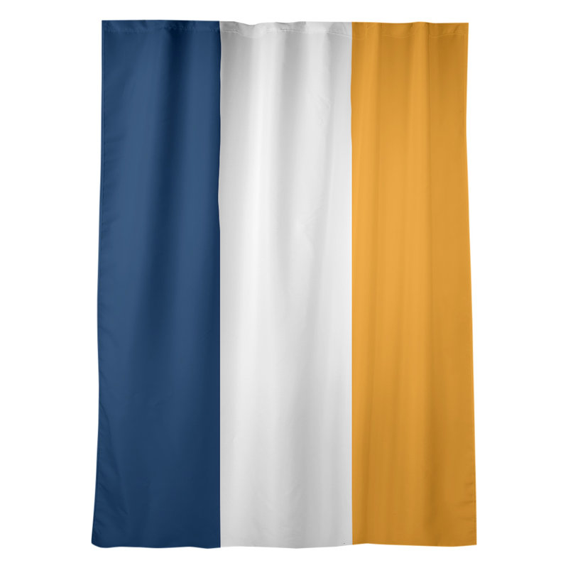 Blackout Curtain Single Panel, Navy/White/Gold