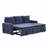 Basic Sectional Sofa, Soft  Upholstered  Sofa Bed With Storage Space