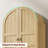 71" Tall Arched pantry Cabinet, Wood Arched shelf with Doors & Drawers-333071316