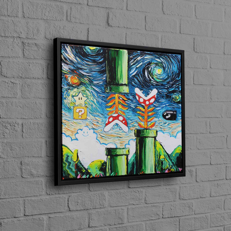 Print on Canvas, Framed Print without Mat, Black, 20 cm H x 20 cm W