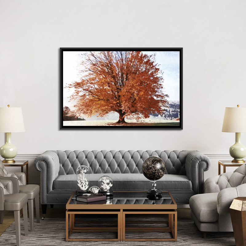 «Season of Fall» par Irene Weisz - reproduction d'art sur toile tendue, Toile encadrée noire, Pas de tapis