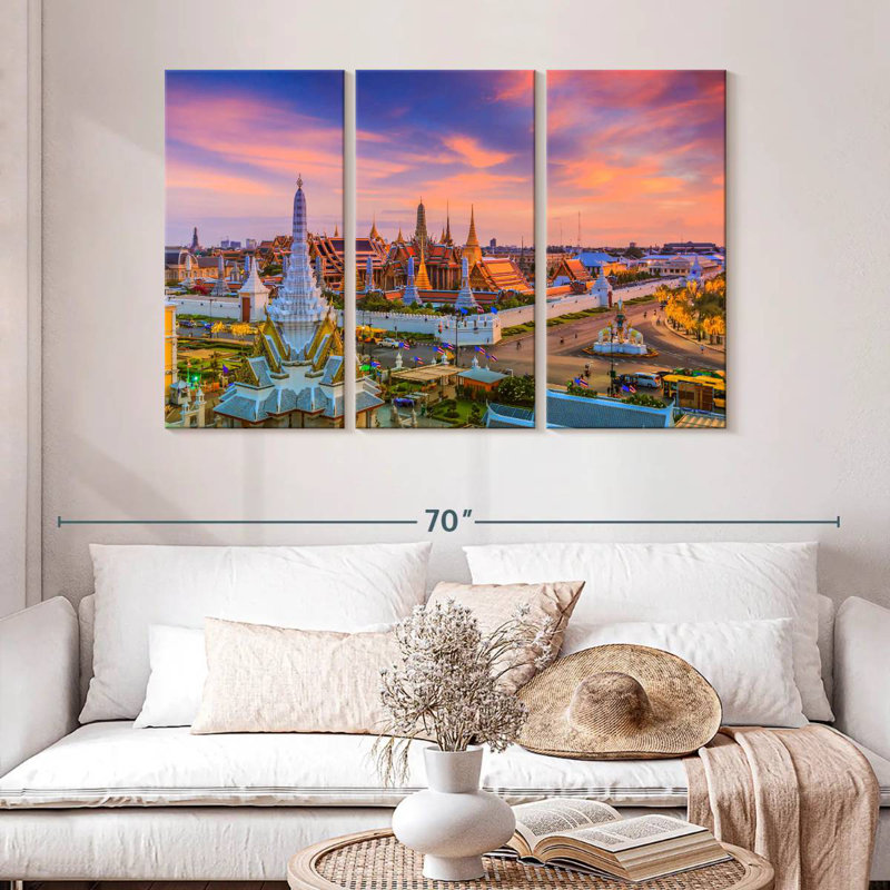 Rorry Wat Phra Kaew Sunset, 32" H x 50" W
