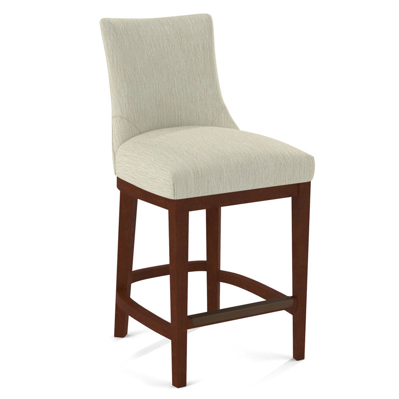 Upholstered Stool, 61689-88, Pecan