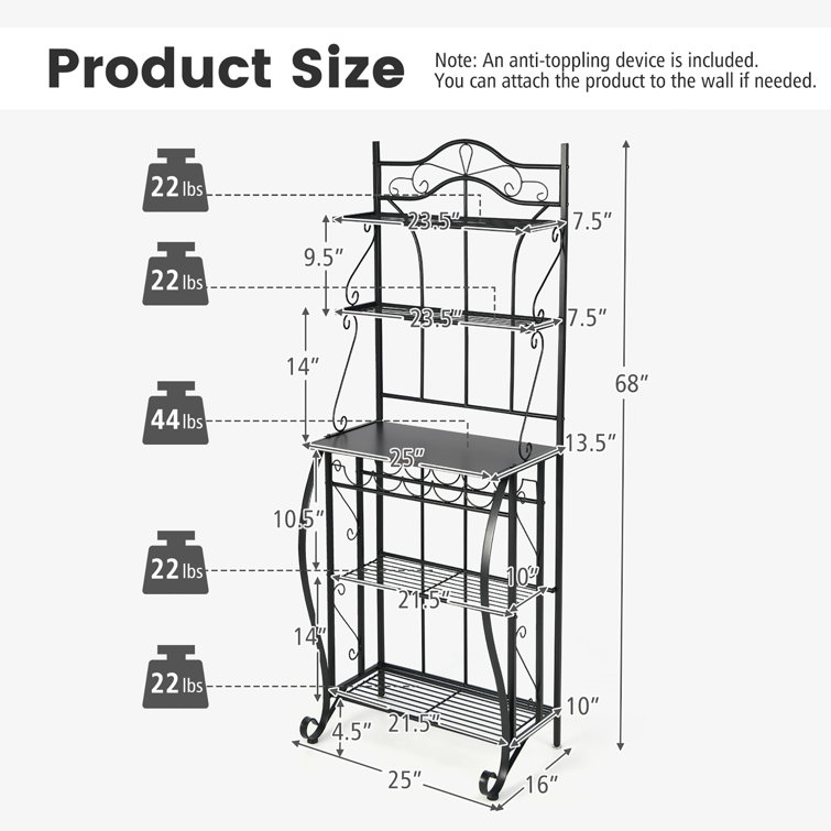 5 Shelf Steel Frame Bakery Display [BAK5700] – ALCO Designs