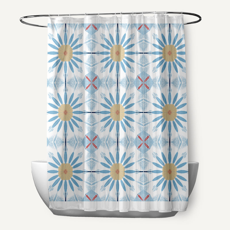 Friedman Floral Shower Curtain, Blue