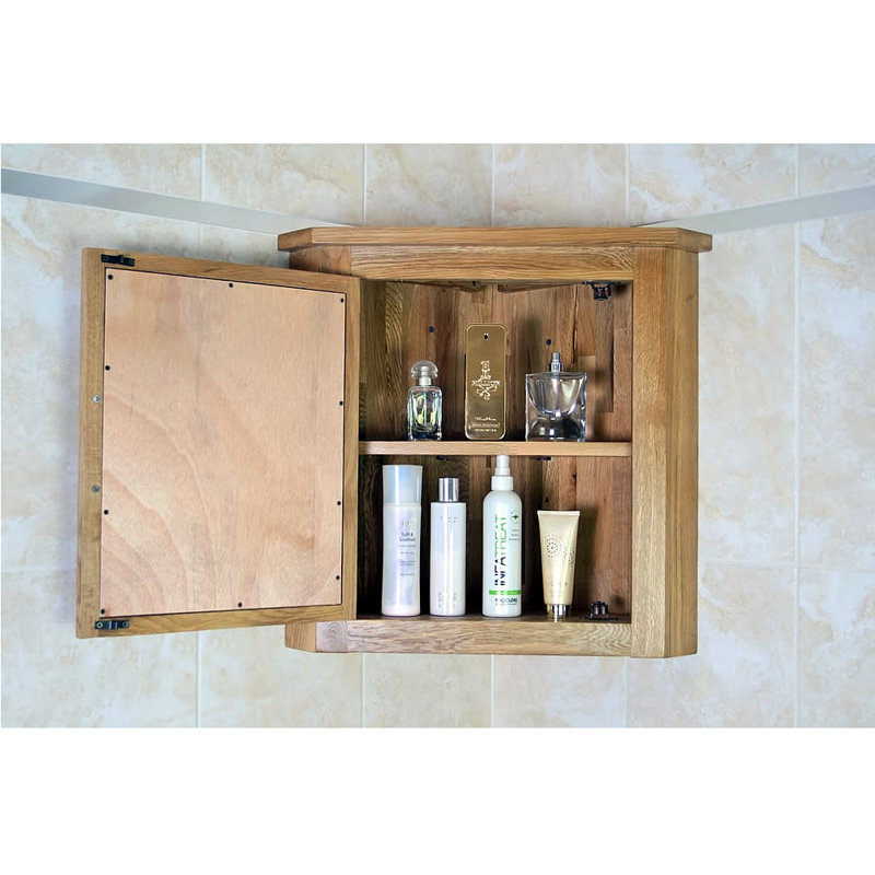 Cota 440mm W 520mm H Corner Medicine Cabinet Mirror 1 Adjustable