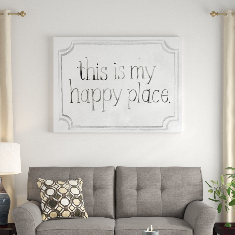« homemade happy ii », art textuel sur toile tendue, H 14 po x l 19 po x P 2 po