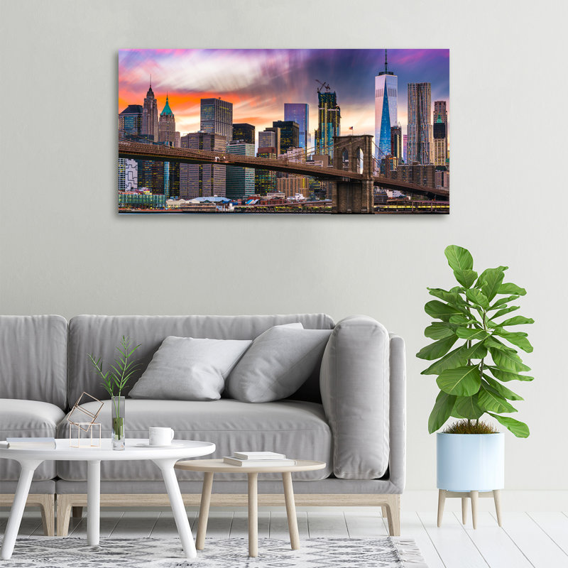 Manhattan New York - Wrapped Canvas Print